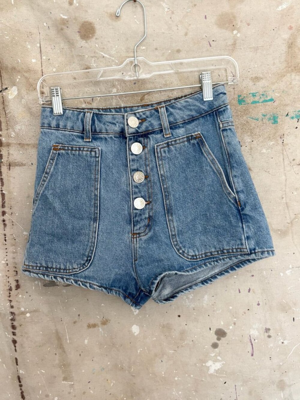 Sandro Jamy Denim Mini Shorts